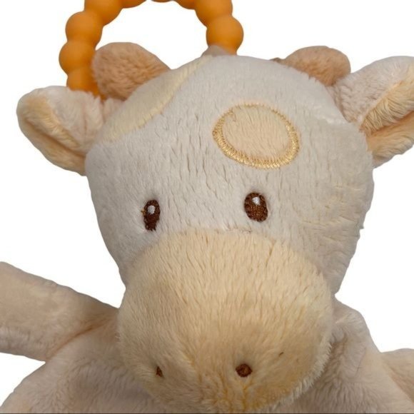 Douglas Baby Giraffe Plush Teething Ring Lovey Security Blanket - Picture 3 of 9
